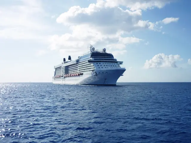 Cruise ship sailing on the open sea